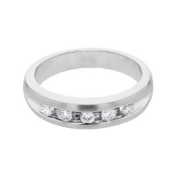 18KT White Gold Mens Diamond Men's Ring -# 9462