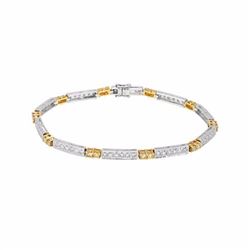 14KT Two Tone Gold  Ladies Diamond Bracelet -# 10218