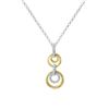 Image 1 : 14KT Two Tone Gold Ladies Slider with Chain  -# 6782-1