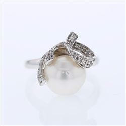 14KT White Gold Ladies Diamond Ring -# 8909