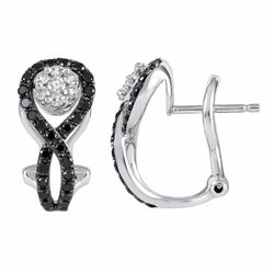 14KT White Gold Diamond Earrings -# 5940-1