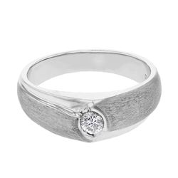 18KT White Gold Mens Diamond Wedding Band -# 9641