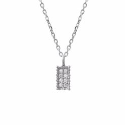 18KT White Gold Ladies Diamond Necklace -# 8622