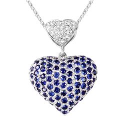 14KT Gold Sapphire & Diamond Necklace  -# 2130