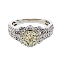 14KT Two Tone Gold  Ladies Diamond Ring -# 9501