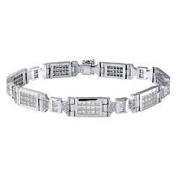 18KT White Gold Diamond Bracelet -# 6458-1