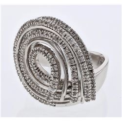 18KT White Gold Ladies Diamond Fashion Ring -# 9892