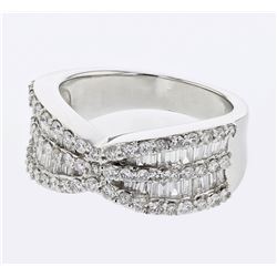 18KT White Gold Ladies Diamond Fashion Ring -# 10278