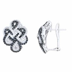 14KT White Gold Diamond Earrings -# 6134-1