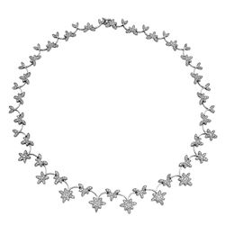18KT White Gold Ladies Diamond Necklace -# 10535