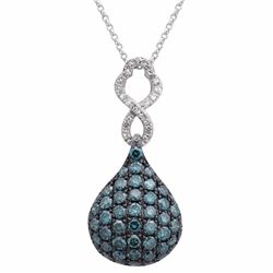 14KT White Gold Diamond Pendant With Chain -# 6146-1