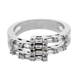 18KT White Gold Ladies Diamond Fashion Ring -# 9595