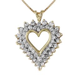 10-14KT Yellow Gold Diamond Heart Necklace -# 346