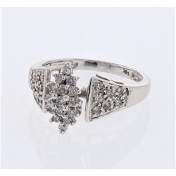 18KT White Gold Ladies Diamond Fashion Ring -# 8827