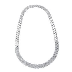 18KT White Gold Diamond Necklace -# 6422