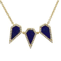 14KT Yellow Gold Gemstone Necklace -# 7976