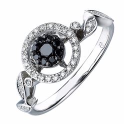 14KT White Gold Women's Diamond Ring -# 6048-1