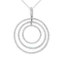 14KT White Gold Ladies Slider with Chain  -# 6778