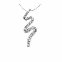 14KT White Gold Ladies Diamond Necklace -# 8891