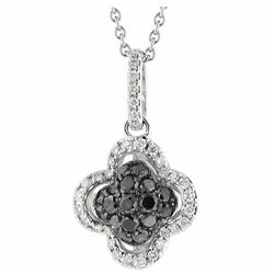 18k White Gold Diamond Pendant With Chain -# 6064-1
