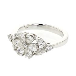 18KT White Gold Ladies Diamond Ring -# 10229