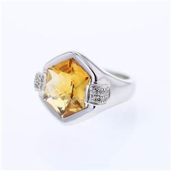 18KT White Gold Ladies Diamond and Gemstone Fashion Ring -# 8942