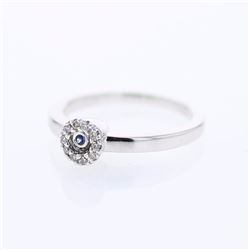 14KT White Gold Ladies Diamond and Gemstone Ring -# 8619