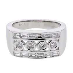 18KT White Gold Ladies Diamond Ring -# 9907
