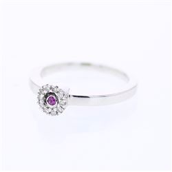 18KT White Gold Ladies Diamond and Gemstone Ring -# 8694