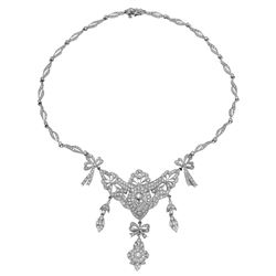14KT White Gold Ladies Diamond Necklace -# 10503