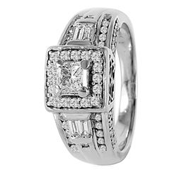 14KT White Gold Diamond Engagement Ring -# 6645
