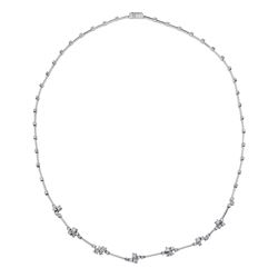18KT White Gold Ladies Diamond Necklace -# 10119