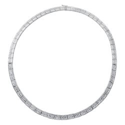 14KT White Gold Ladies Diamond Necklace -# 10572