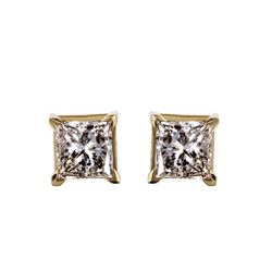 14KT Yellow Gold Diamond Stud Earrings -# 1600