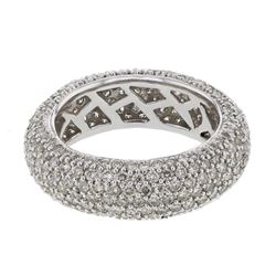 18KT White Gold Ladies Diamond Wedding Band -# 10163