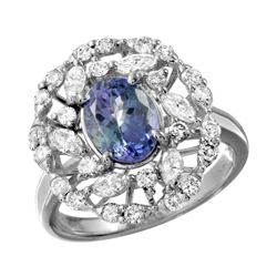 14KT White Gold Ladies Diamond Semi Mount Ring -# 9964