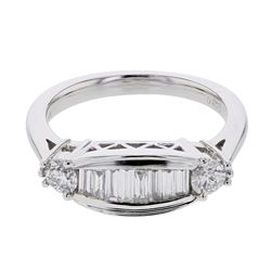 18KT White Gold Ladies Diamond Ring -# 9734