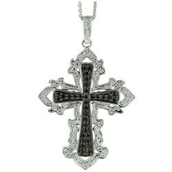 14KT White Gold Diamond Pendant With Chain -# 5917