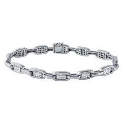 14KT White Gold Ladies Diamond Bracelet -# 10477
