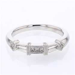 18KT White Gold Ladies Diamond Wedding Band -# 8832