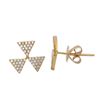 Image 1 : 14KT Yellow Gold Diamond Earrings -# 7936-1