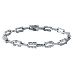 18KT White Gold Ladies Diamond Bracelet -# 10395