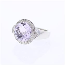 18KT White Gold Ladies Diamond and Gemstone Fashion Ring -# 9193