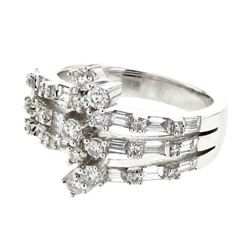 18KT White Gold Ladies Diamond Fashion Ring -# 10176