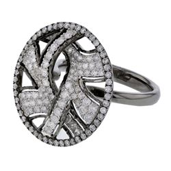14KT White Gold Ladies Diamond Ring -# 9869