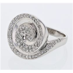 18KT White Gold Ladies Diamond Ring -# 10096