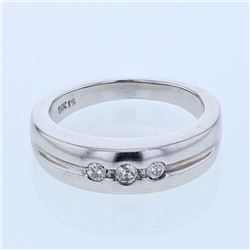 18KT White Gold Mens Diamond Fashion Ring -# 8713