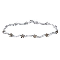 14KT White Gold Ladies Diamond Bracelet -# 9687