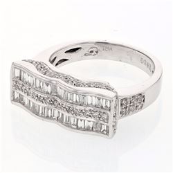18KT White Gold Ladies Diamond Fashion Ring -# 9935