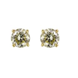 14KT Yellow Gold Diamond Stud Earrings -# 1650